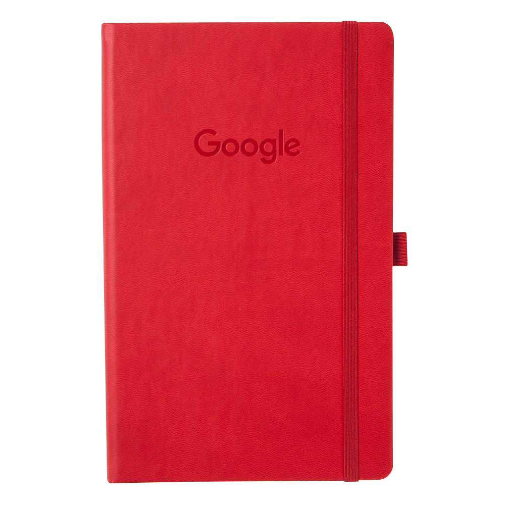 Medium Embossed Notebook - Red