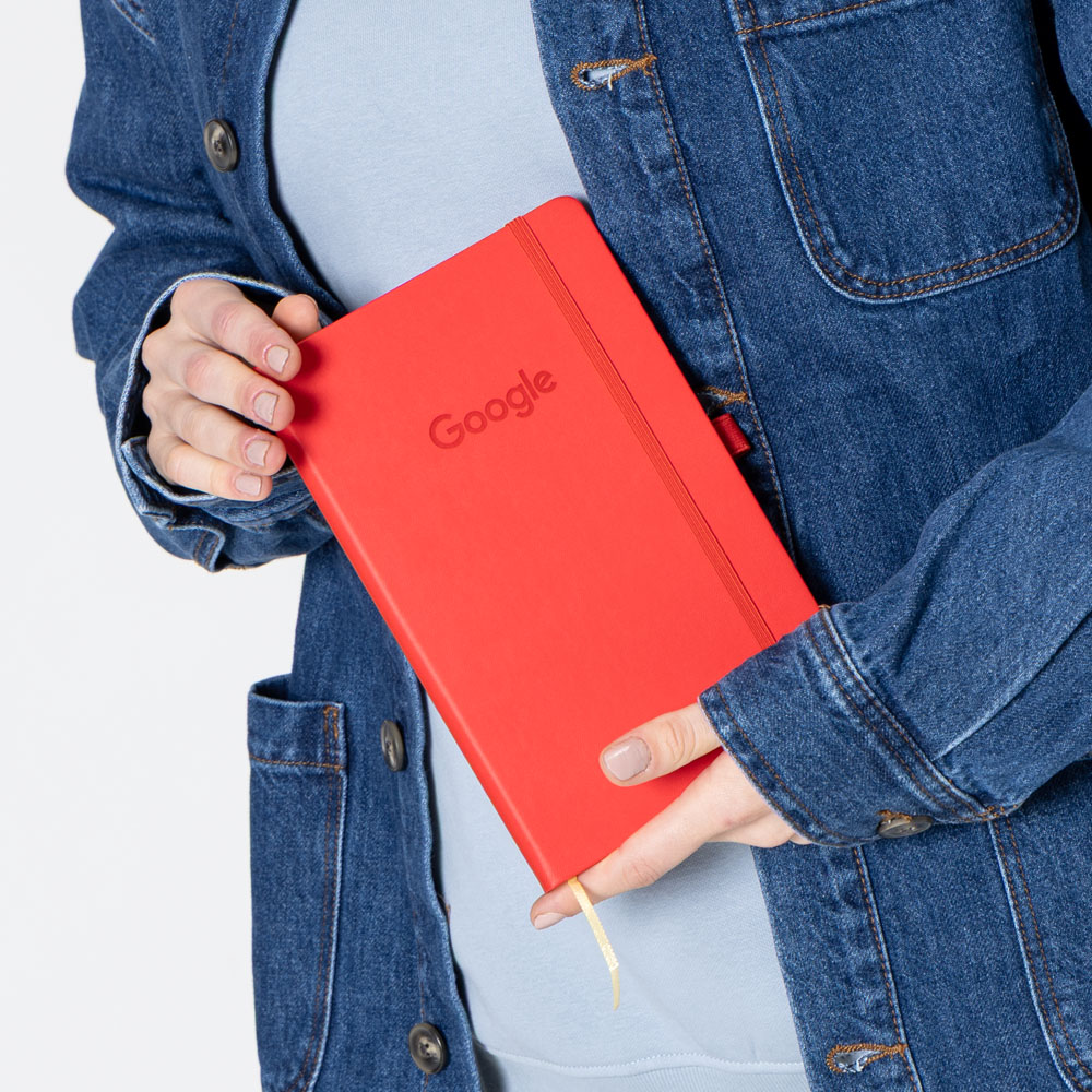 Red Medium Embossed Notebook