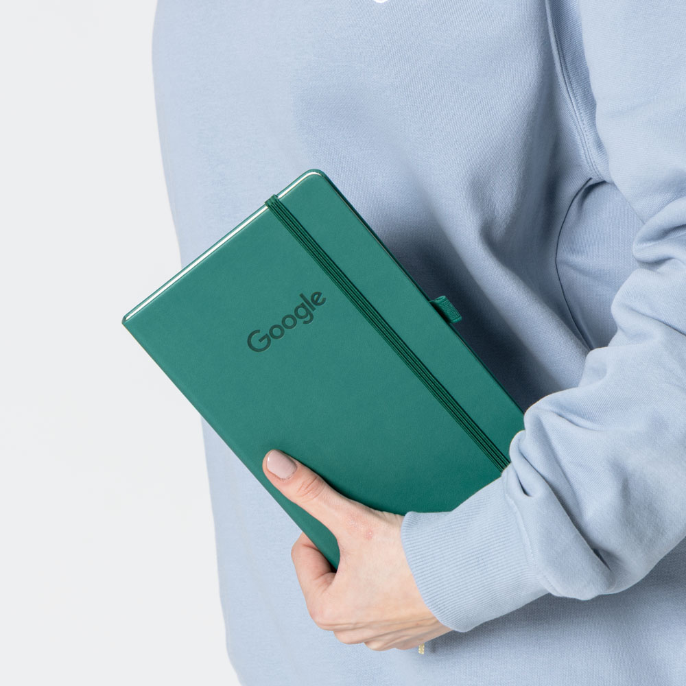 Green Medium Embossed Notebook