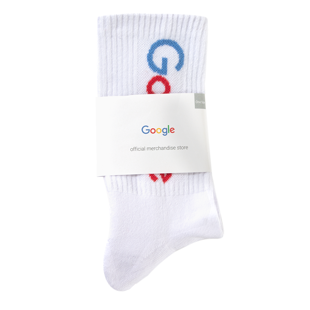 Google Sports Sock White
