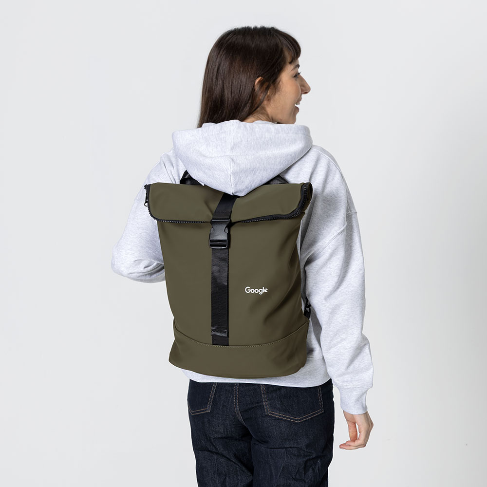 Google Roll-Top Backpack - Green