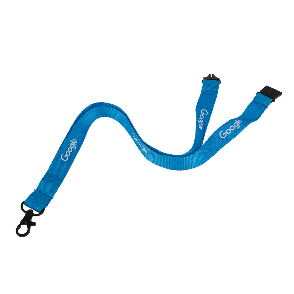 Google RPET Lanyard Blue