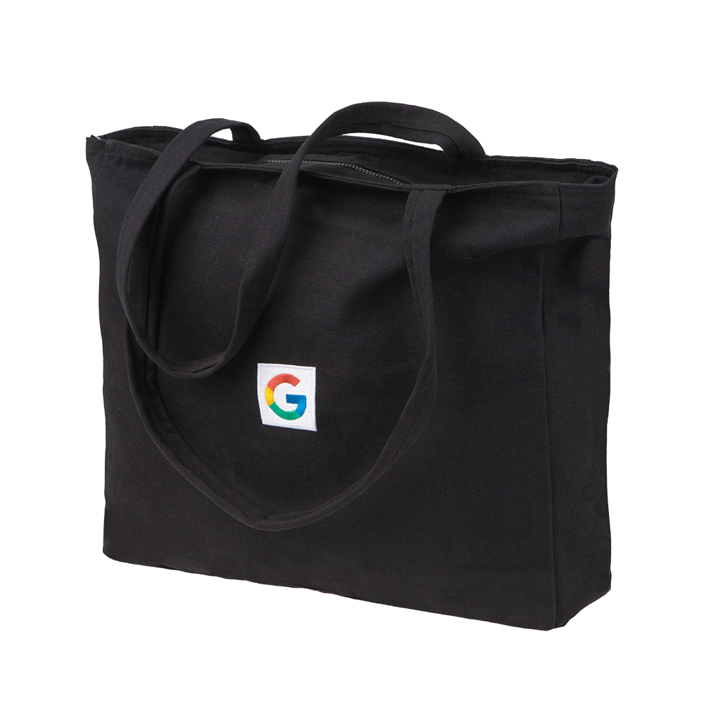 Super G Recycled Zip Tote Black