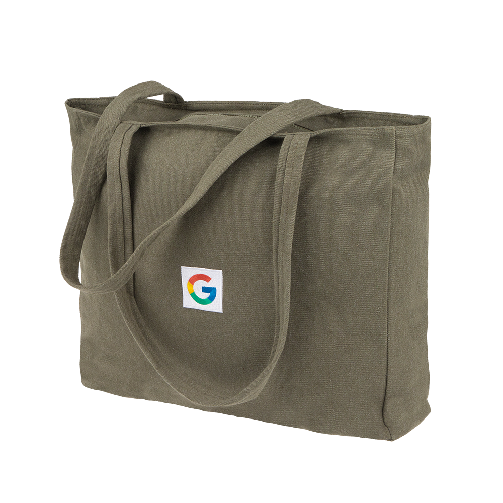 Super G Recycled Zip Tote Green