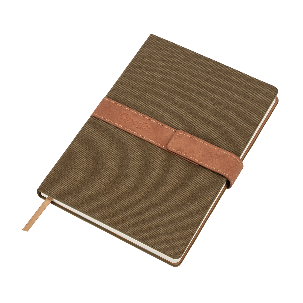 Recycled Canvas Notebook - Green