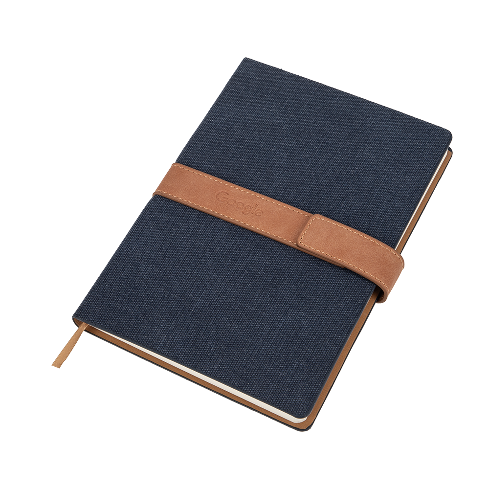 Recycled Canvas Notebook - Blue