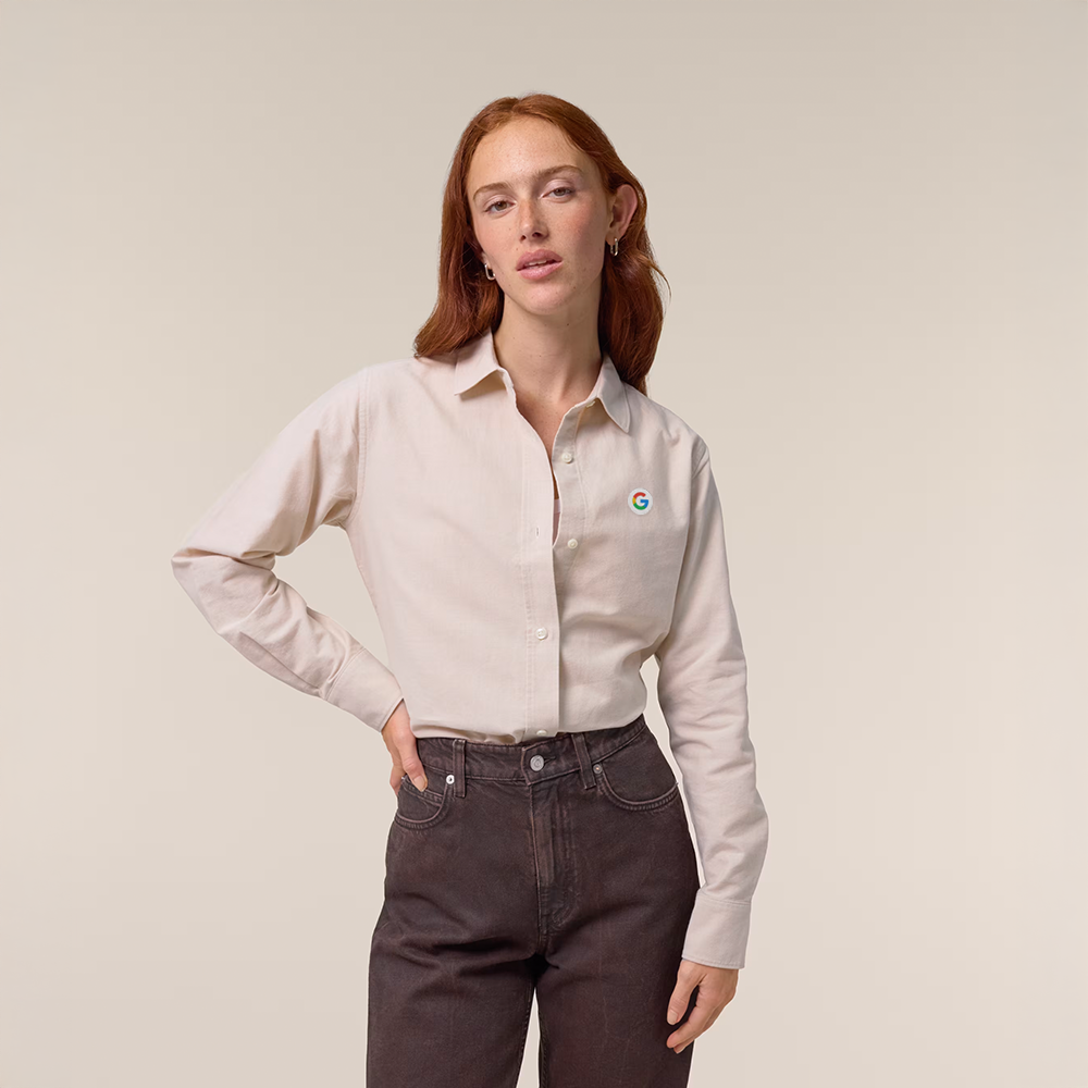 Google G Women's Beige Oxford Shirt