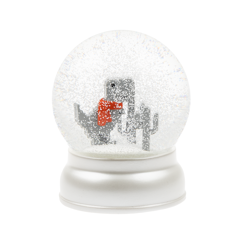 Chrome Dino Snow Globe