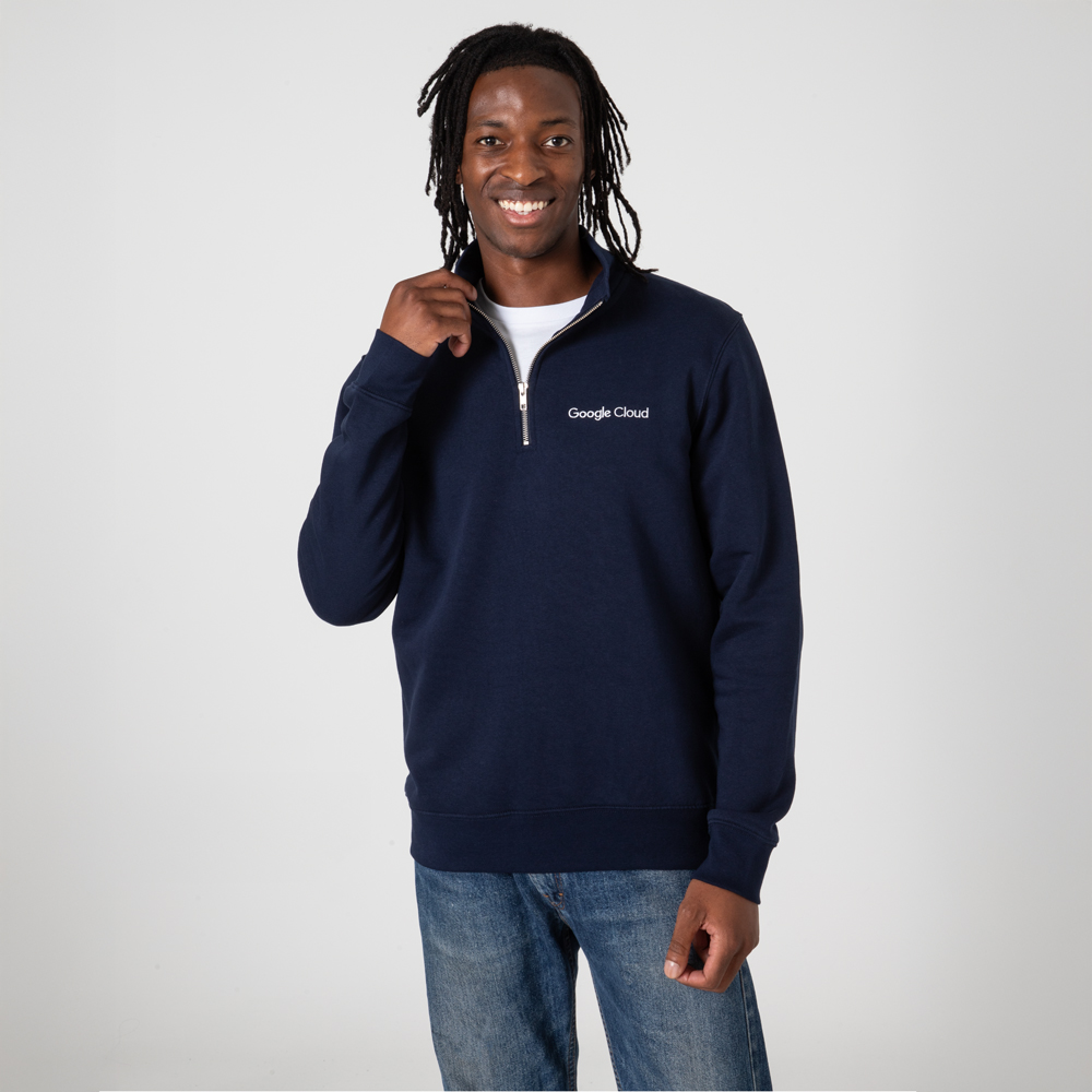 Google Cloud Navy Quarter Zip