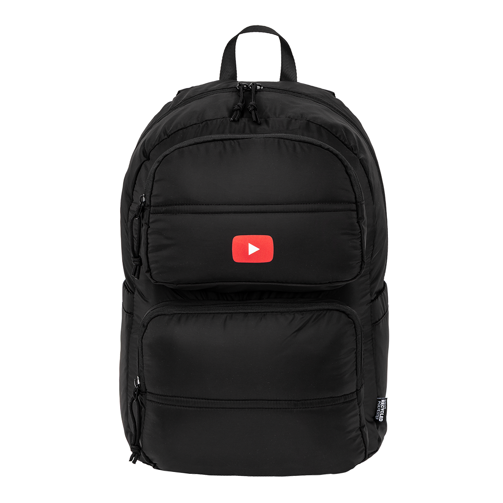 YouTube Puffer Backpack Black