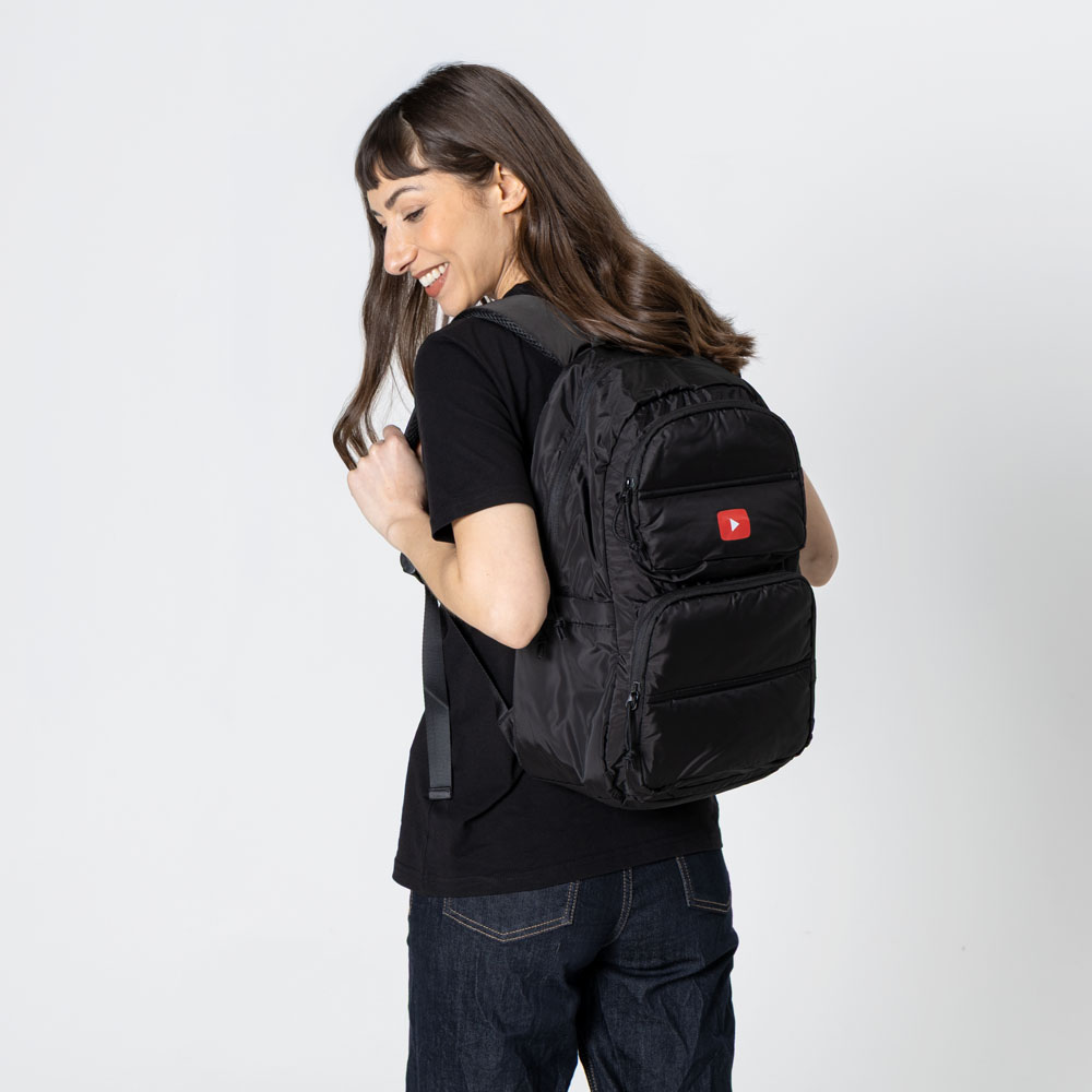 YouTube Puffer Backpack Black