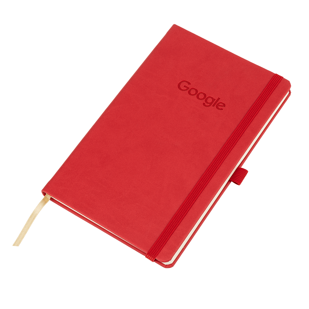Google A5 Hardcover Notebook- Red