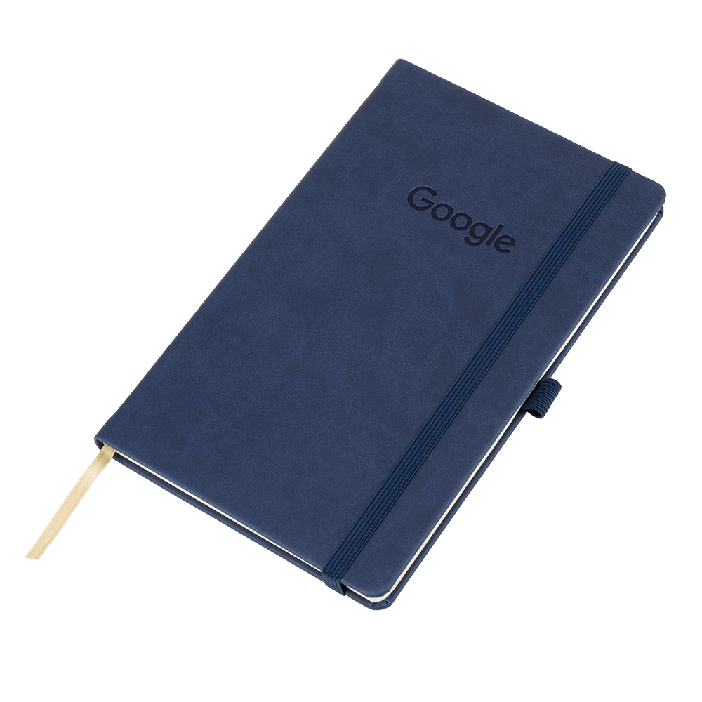 Google A5 Hardcover Notebook- Blue