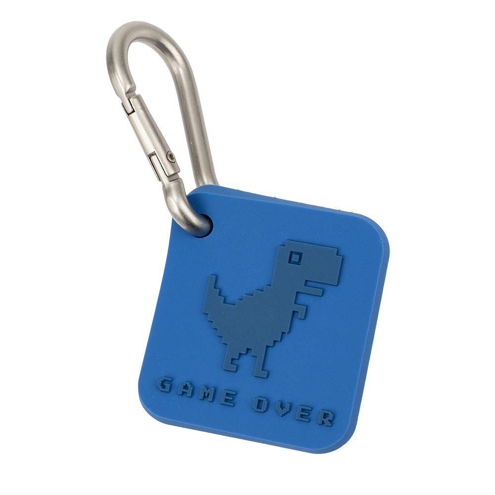 Chrome Dino PVC Keyring