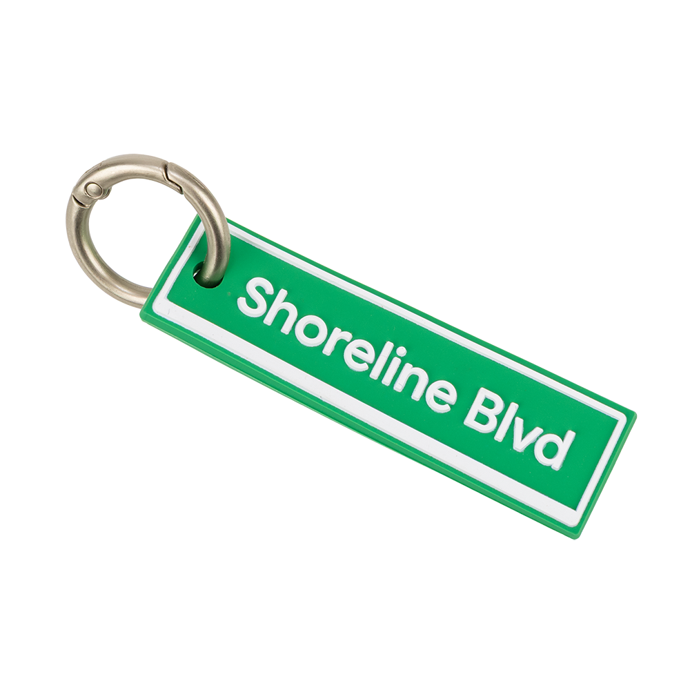 Shoreline Blvd PVC Keyring